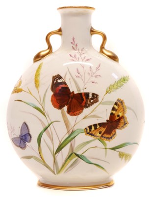 Lot 206 - English porcelain moon flask possibly Minton