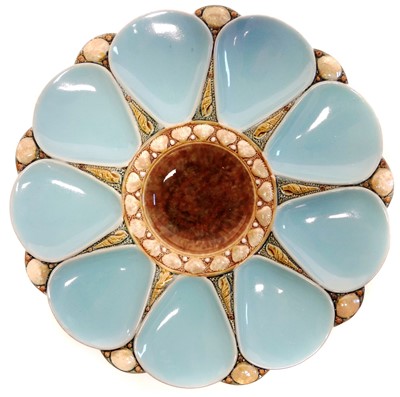 Lot 195 - Minton majolica oyster dish