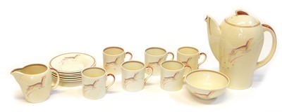 Lot 93 - Susie Cooper Leaping Deer Coffee set
