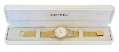 Lot 162 - A 9ct gold Zenith wristwatch