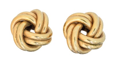 Lot 8 - A pair of 9ct gold earrings
