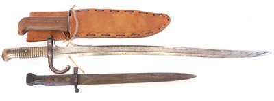 Lot 355 - Two bayonets and a bowie knife