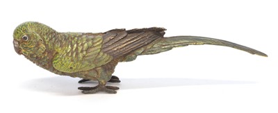 Lot 116 - Late 19th century Bergman Austrian bronze figure of a Parakeet