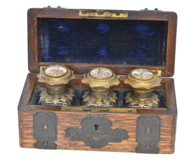 Lot 263 - Continental oak tabletop casket