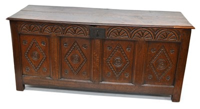 Lot 391 - 17th-century oak coffer