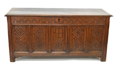 Lot 392 - 17th-century oak coffer