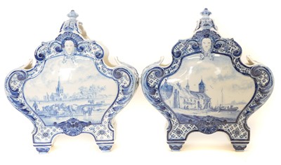 Lot 212 - Pair of Dutch Delft vases