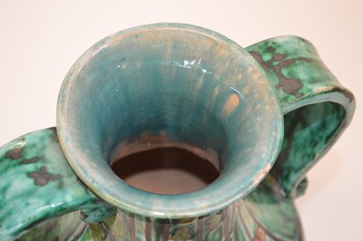 Lot 70 - Della Robbia twin handled footed vase