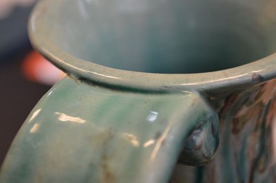 Lot 69 - Della Robbia twin handled footed vase