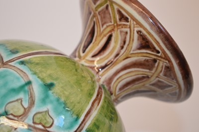 Lot 69 - Della Robbia twin handled footed vase