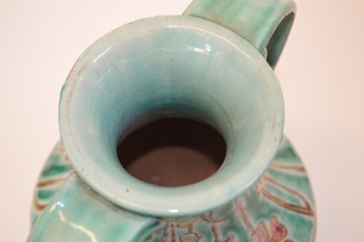 Lot 69 - Della Robbia twin handled footed vase