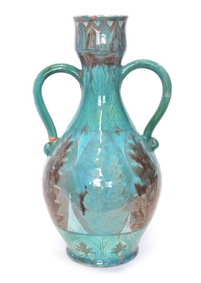 Lot 68 - Della Robbia large twin handled Algerian Vase