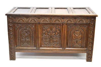 Lot 389 - 17th-century oak coffer