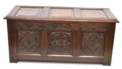 Lot 390 - 17th-century oak coffer
