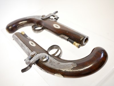 Lot 7 - Pair of percussion pistols by Wadsworth of London