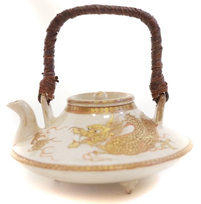 Lot 239 - Japanese Satsuma tea kettle