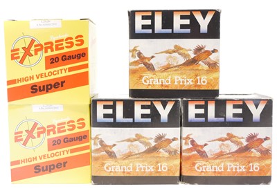 Lot 235 - Eley 16 bore Bismuth and lead shot 20 bore shotgun ammunition LICENCE REQUIRED