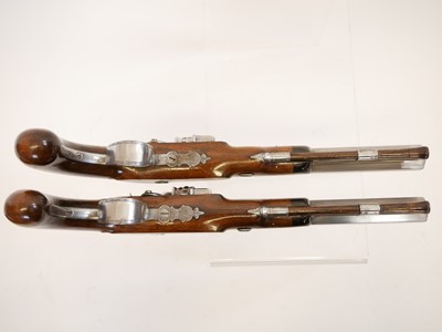 Lot 2 - Pair of flintlock pistols by Moore