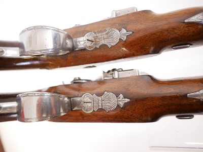 Lot 2 - Pair of flintlock pistols by Moore