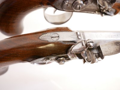 Lot 2 - Pair of flintlock pistols by Moore
