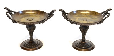 Lot 273 - Bronze tazza garnitures