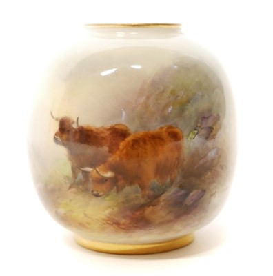 Lot 213 - Royal Worcester Vase signed H. Stinton