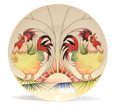 Lot 87 - Moorcroft 'Good Morning Rooster' charger