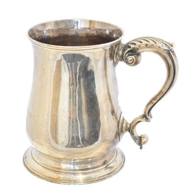 Lot 182 - A George II silver tankard