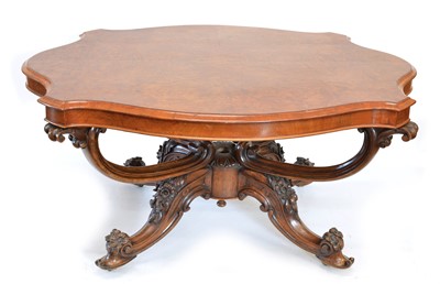 Lot 363 - Victorian walnut centre table