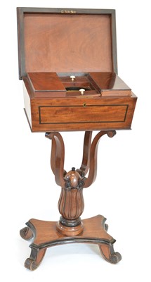 Lot 329 - William IV mahogany teapoy