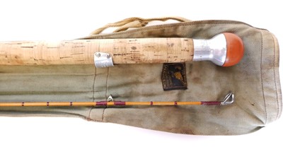 Lot 127 - Hardy Wye Palakona split cane fishing rod