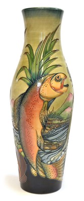 Lot 85 - Moorcroft Trout pattern vase
