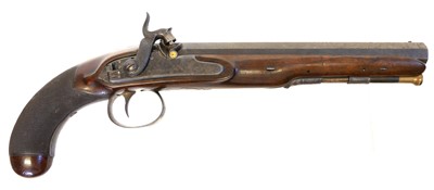 Lot 4 - Percussion Officers pistol by R. Noyes Jnr