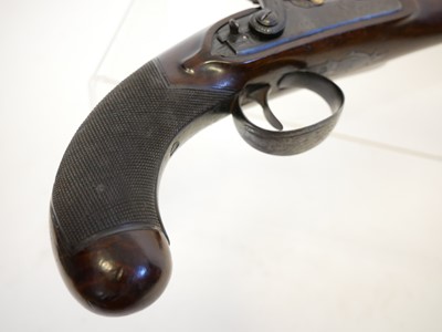 Lot 4 - Percussion Officers pistol by R. Noyes Jnr