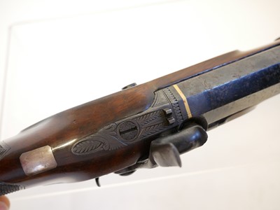 Lot 4 - Percussion Officers pistol by R. Noyes Jnr