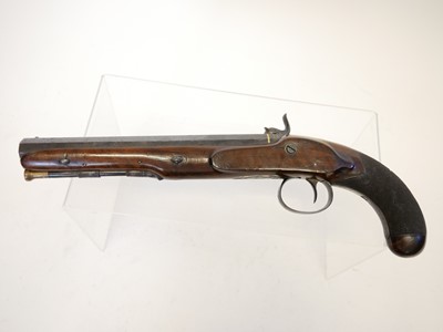 Lot 4 - Percussion Officers pistol by R. Noyes Jnr