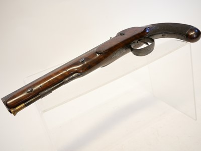 Lot 4 - Percussion Officers pistol by R. Noyes Jnr