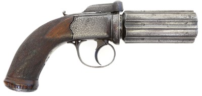 Lot 16 - Wilkinson percussion pepperbox pistol