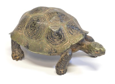 Lot 18 - Cold Painted Bronze Figure of a Tortoise