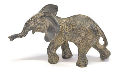 Lot 12 - Cold Painted Bronze Figure of an Elephant