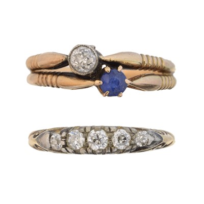 Lot 52 - Two diamond dress rings