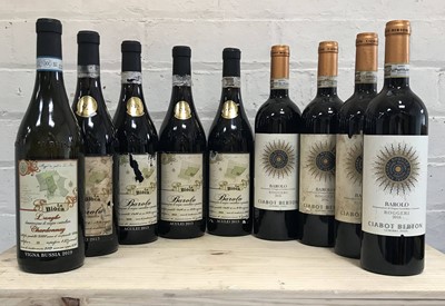 Lot 75 - 9 Bottles Mixed Lot Fine Barolo and Langhe Chardonnay