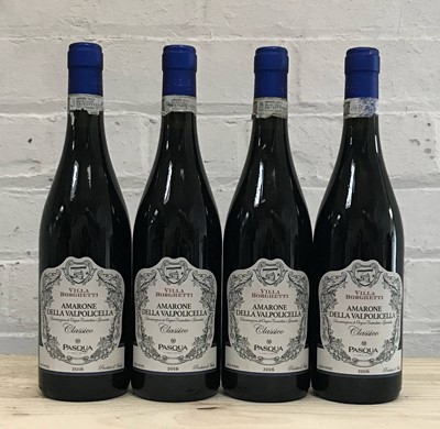 Lot 90 - 4 Bottles Amarone della Valpolicella Classico Villa Borghetti Pasqua 2016