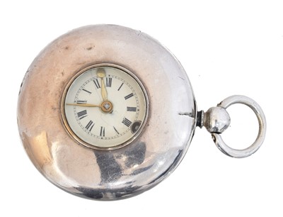 Lot 230 - A silver half hunter pocket watch by J. Shaw, Wellington