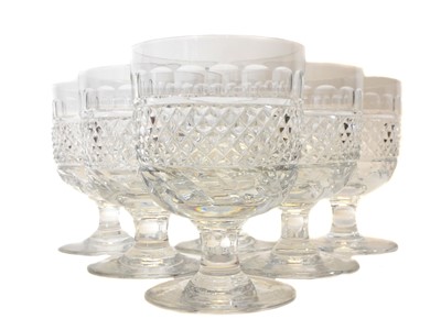 Lot 168 - Set of six 19th century cut glass rummers