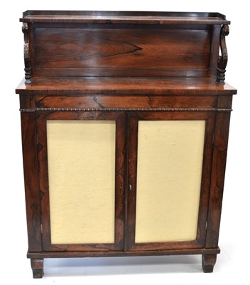 Lot 302 - Regency rosewood veneered side cabinet