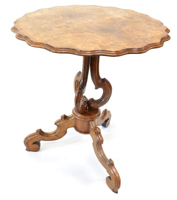 Lot 275 - 20th-century Victorian style walnut occasional table