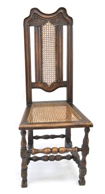 Lot 243 - 18th-century oak high back single chair