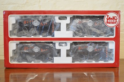 Lot 192 - LGB G Scale White Pass and Yukon 4 Ore Car Set