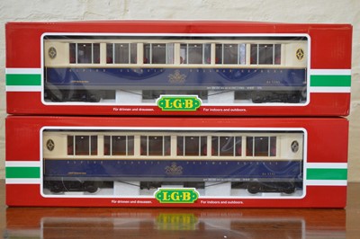 Lot 186 - LGB G Scale Alpine Classic Pullman Express Coaches 34653